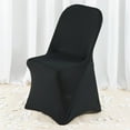 thumbnail image 1 of Efavormart Black Premium Spandex Folding Chair Covers, Stretch Fitted Folding Chair Covers, 1 of 8