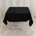 thumbnail image 1 of Efavormart Black Seamless Lamour Satin Square Table Overlay - 54", 1 of 7