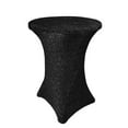 thumbnail image 1 of Efavormart Black Wholesale Stretchy Spandex Tablecover Glitz Tablecloth For Cocktail Table Wedding Party Bar Restaurant Tablecloth, 1 of 10