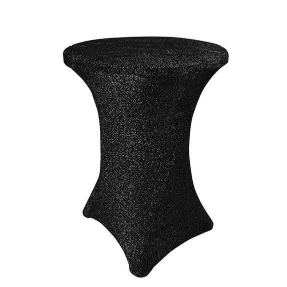 Efavormart Black Wholesale Stretchy Spandex Tablecover Glitz Tablecloth For Cocktail Table Wedding Party Bar Restaurant Tablecloth