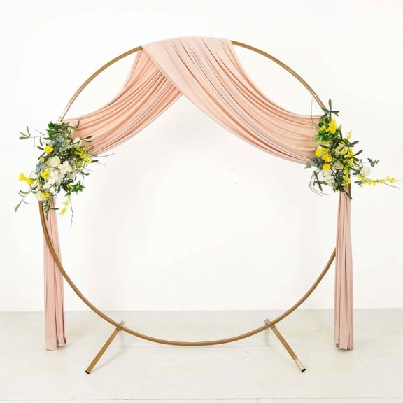 Efavormart Blush 4-Way Stretch Spandex Backdrop Drape Curtain, Wrinkle Free Event Divider Panel with Rod Pockets - 5ftx18ft
