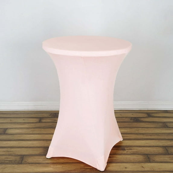 Efavormart Blush Wholesale Stretchy Spandex Tablecover For Cocktail Table Wedding Party Bar Restaurant Tablecloth