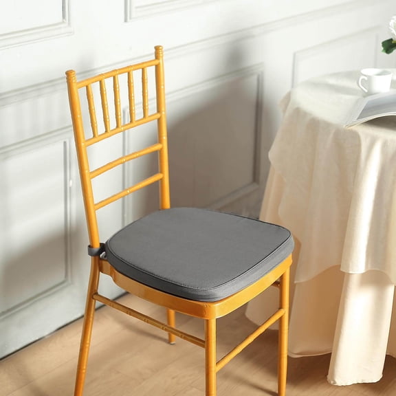 Efavormart CHARCOAL GREY Chiavari Chair Cushion Chair Pad with Attachment Straps Party Event Decoration - 2" Thick--PACK OF 5
