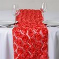thumbnail image 1 of Efavormart COUTURE Rosettes on Lace Premium Table Runner For Weddings Birthday Party Decor Fit Rectangle and Round Table - Coral, 1 of 3