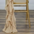 thumbnail image 1 of Efavormart Champagne Chiffon Curly Chair Sash, 1 of 9
