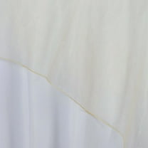 Efavormart Champagne Organza Square Tablecloth Overlay 72x72" Square Tablecloth Cover For Wedding Party Event Banquet