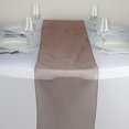 thumbnail image 1 of Efavormart Chocolate Premium Organza Table Top Runner For Weddings Birthday Party Banquets Decor Fit Rectangle and Round Table, 1 of 8
