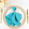 thumbnail image 1 of Efavormart Cloth Napkins Set of 25, 17x17  Inch Turquoise Seamless Dinner Napkins, Washable Linen Table Napkin Cloth with Hemmed Edges for Weddings, Party and Banquet, 1 of 7