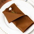 thumbnail image 1 of Efavormart Cloth Napkins Set of 5, 20x20  Inch Brown Seamless Dinner Napkins, Washable Linen Table Napkin Cloth with Hemmed Edges for Weddings, Party and Banquet, 1 of 11