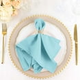 thumbnail image 1 of Efavormart Cloth Napkins Set of 50, 17x17  Inch Light Blue Seamless Dinner Napkins, Washable Linen Table Napkin Cloth with Hemmed Edges for Weddings, Party and Banquet, 1 of 10