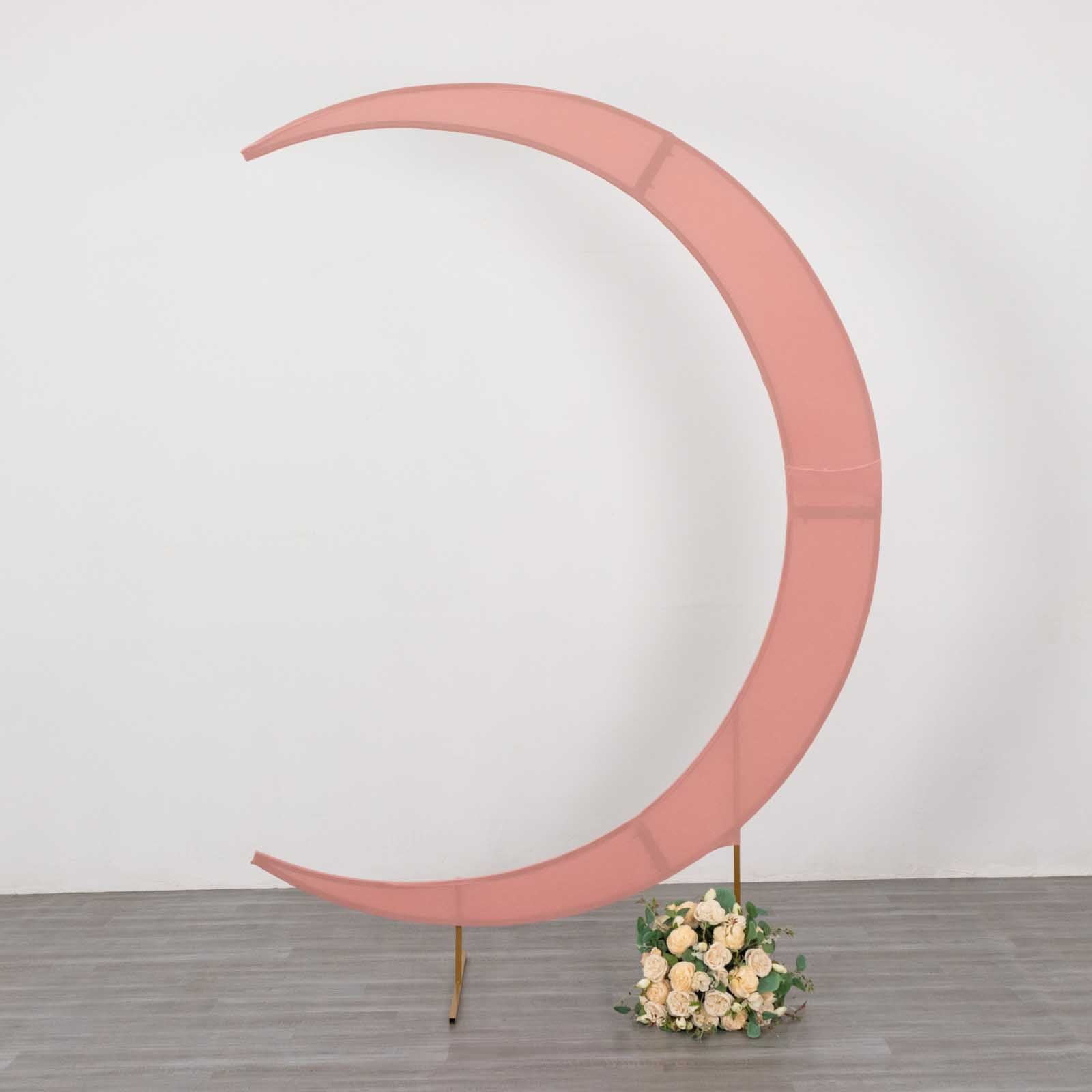 Efavormart Dusty Rose Spandex Crescent Moon Chiara Backdrop Stand Cover ...