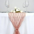 thumbnail image 1 of Efavormart Floral Lace Premium Table Top Runner For Weddings Birthday Party Decor Fit Rectangle and Round Table - Dusty Rose, 1 of 11