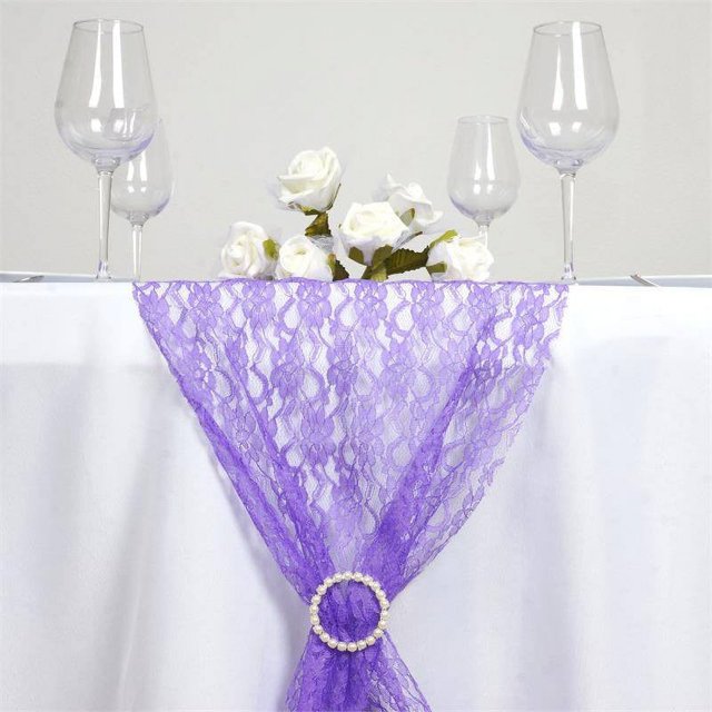 Efavormart Floral Lace Premium Table Top Runner For Weddings Birthday Party Decor Fit Rectangle