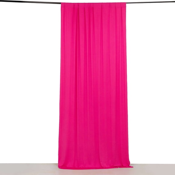 Efavormart Fuchsia 4-Way Stretch Spandex Drapery Panel with Rod Pockets, Photography Backdrop Curtain - 5ftx10ft