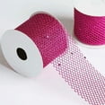 thumbnail image 1 of Efavormart Glittery Hexagonal Mesh Ribbon For Gift Wrapping, Hair Bow Clips & Accessories Making Sewing -Fushia- 2.5 x 10 Yards, 1 of 7