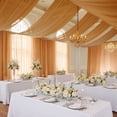 thumbnail image 1 of Efavormart Gold Chiffon Drape Curtain, Durable Flame Resistant Backdrop and Ceiling Panel With Rod Pocket - 5ftx20ft, 1 of 4