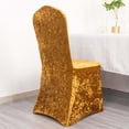 thumbnail image 1 of Efavormart Gold Crushed Velvet Spandex Stretch Banquet Chair Cover With Foot Pockets, Fitted Wedding Chair Cover - 190 GSM, 1 of 5
