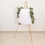 Efavormart Gold Metal Sign Holder Easel Stand, Collapsible Tripod Stand 65"