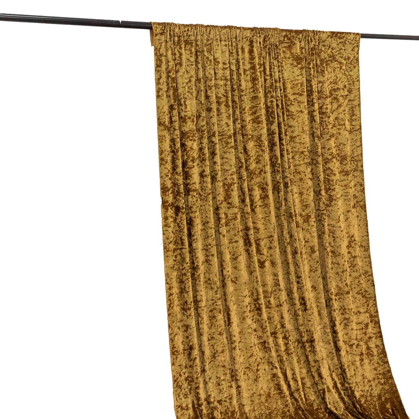 Efavormart Gold Premium Smooth Velvet Divider Backdrop Curtain Panel, Privacy Photo Booth Event Drapes with Rod Pocket - 5ftx12ft