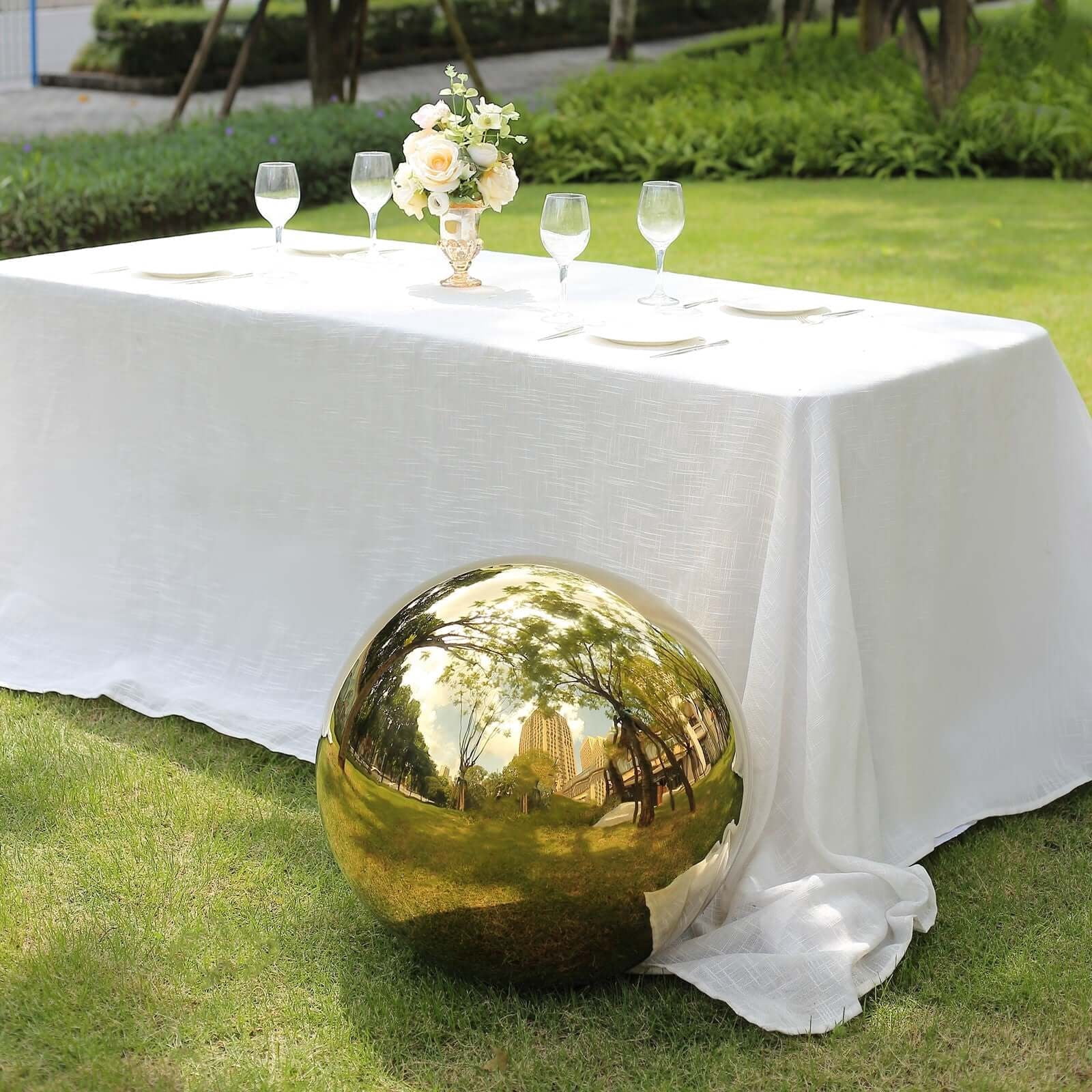 Reflecting Ball Efavormart Gold Stainless Steel Gazing Globe Mirror Ball, Reflective ...