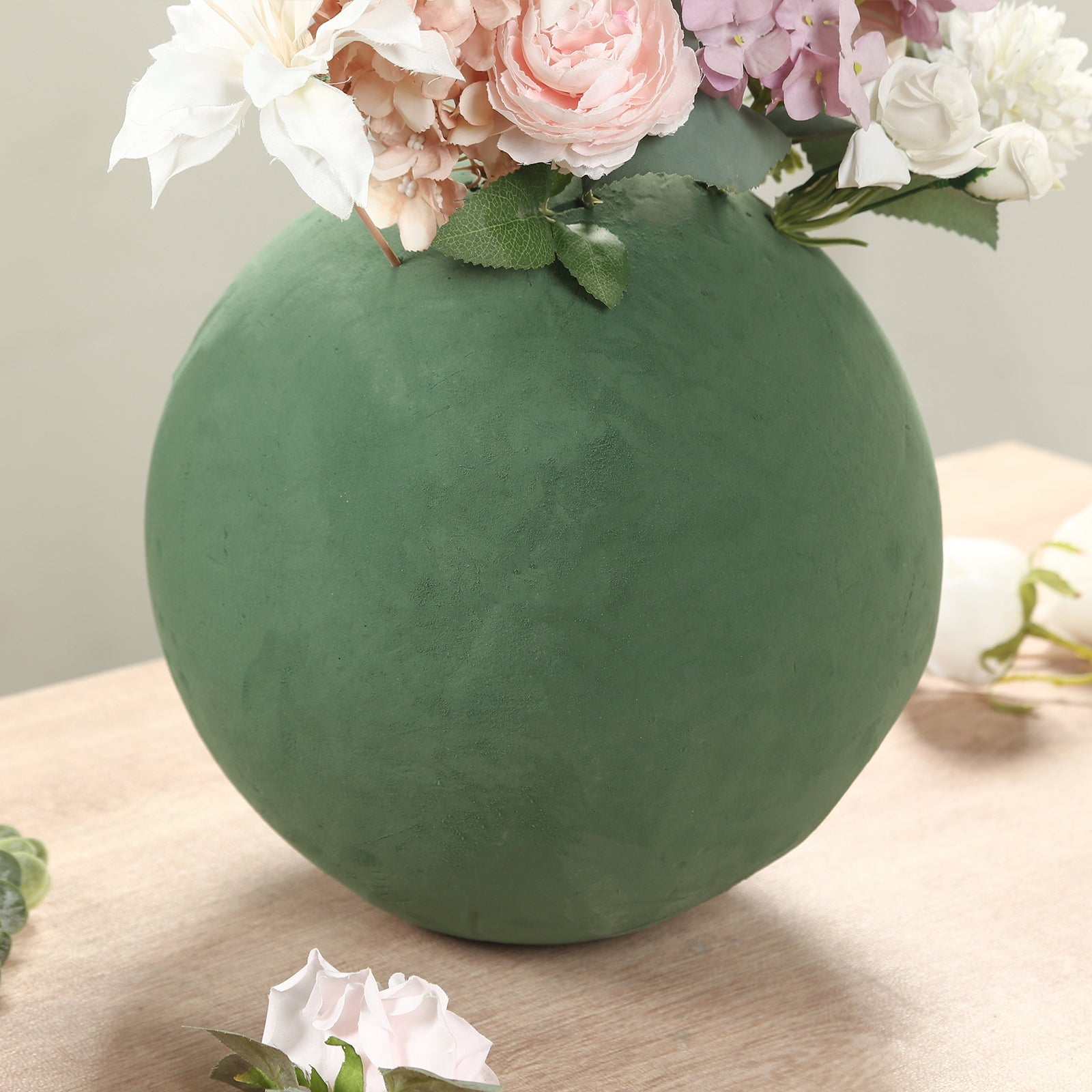 Efavormart Green DIY Flower Arrangements Craft Foam Ball, Smooth Floral Foam Ball 12"