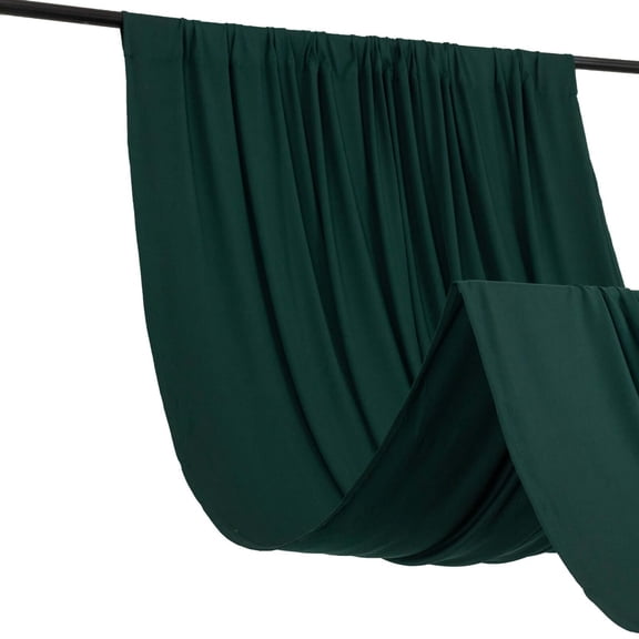 Efavormart Hunter Emerald Green 4-Way Stretch Spandex Drapery Panel with Rod Pockets, Photography Backdrop Curtain - 5ftx10ft
