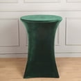thumbnail image 1 of Efavormart Hunter Emerald Green Premium Velvet Spandex Fit Cocktail Tablecloth With Foot Pockets, 1 of 6