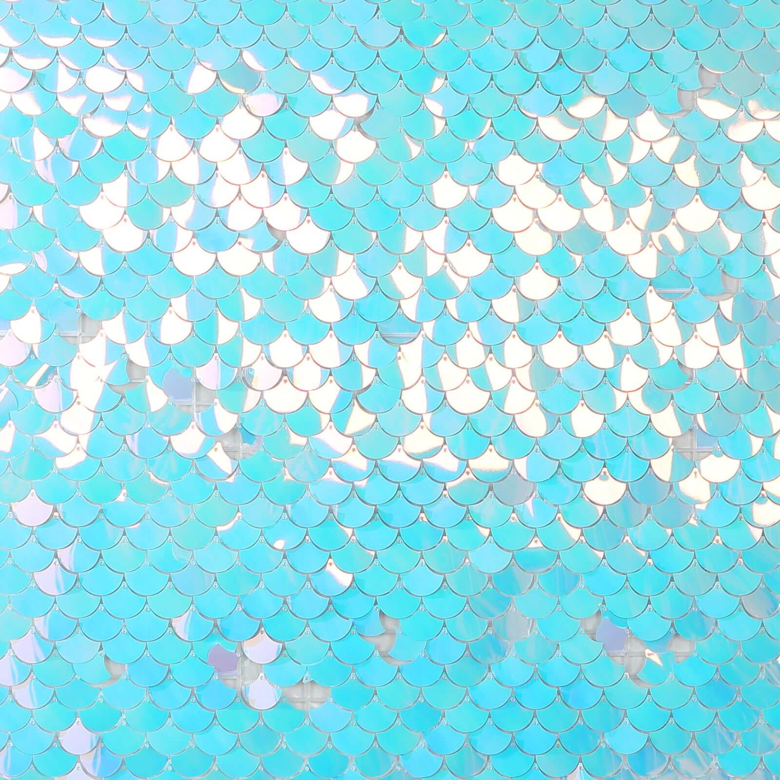 Efavormart Iridescent Blue Mermaid Scales Sequin Shimmer Wall Photo Backdrop Panels, Shiny Party ...