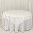 Efavormart Ivory Lamour Satin Table Overlay, Square Tablecloth Topper ...