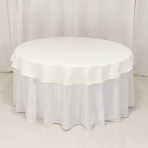 Efavormart Ivory Seamless Cotton Blend Round Tablecloth - 70"