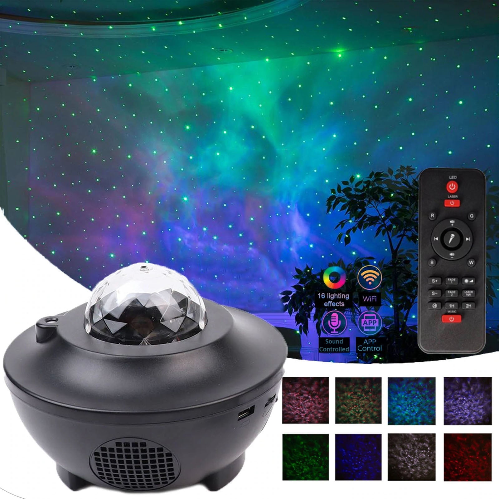 Efavormart LED Color Changing Star Galaxy Projector Spotlight W