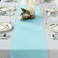 thumbnail image 1 of Efavormart LIGHT BLUE Premium Polyester Table Top Runner For Weddings Birthday Party Banquets Decor Fit Rectangle and Round Table, 1 of 11