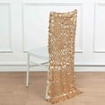 thumbnail image 1 of Efavormart Matte Champagne Big Payette Sequin Chiavari Chair Slipcover, Wedding Chair Back Cover, 1 of 11