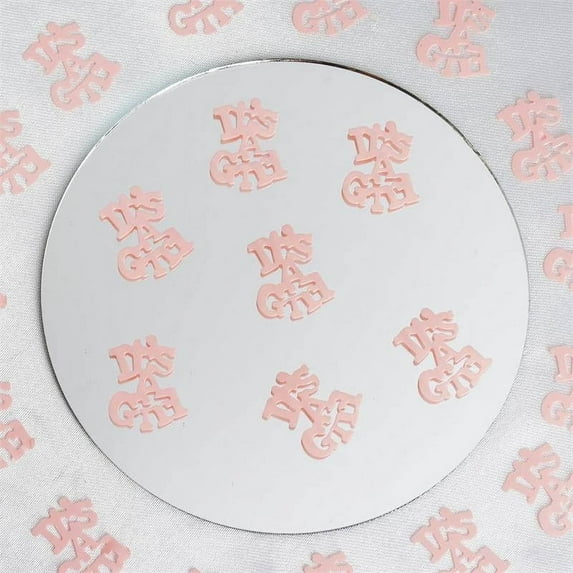 Efavormart Metallic Foil Baby Shower Confetti-300PCS-Pink