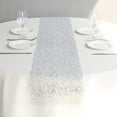 thumbnail image 1 of Efavormart Metallic Silver Sequin Mesh Polyester Table Runner - 11"x108", 1 of 6