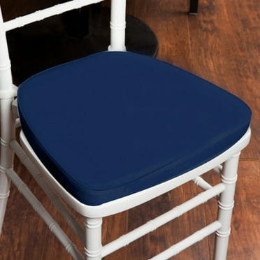 Efavormart NAVY BLUE Chiavari Chair Cushion Chair Pad with Attachment Straps Party Event Decoration - 2" Thick--PACK OF 5