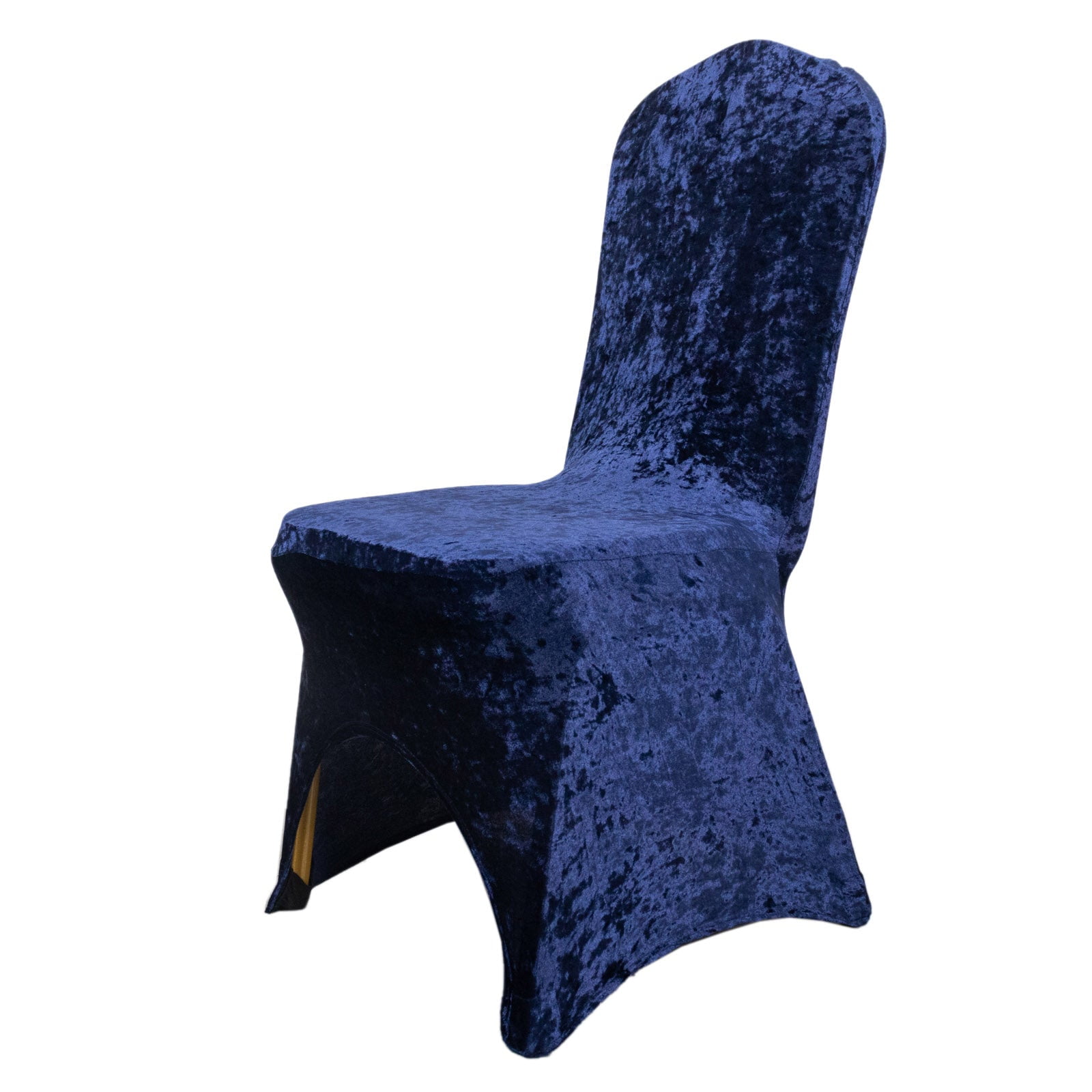 Efavormart Navy Blue Crushed Velvet Spandex Stretch Banquet Chair Cover ...
