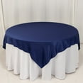 Efavormart Navy Blue Lamour Satin Table Overlay, Square Tablecloth ...