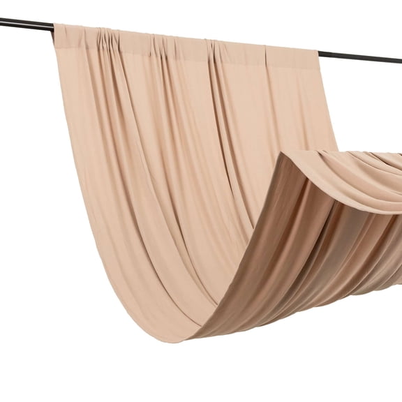 Efavormart Nude 4-Way Stretch Spandex Drapery Panel with Rod Pockets, Photography Backdrop Curtain - 5ftx10ft