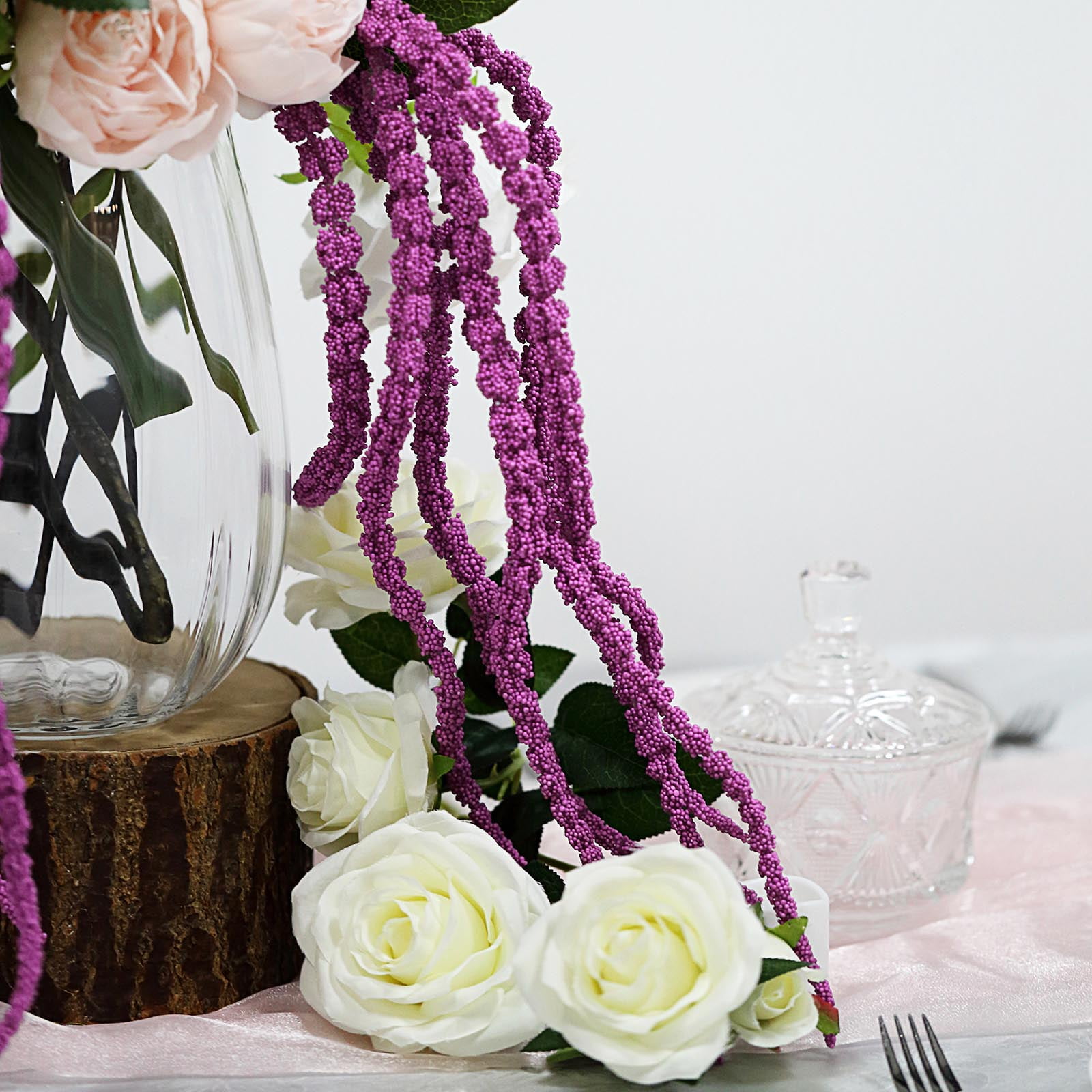 bobotron 50pcs Artificial Fake Rose Flower Stems for DIY Handmade Bouquet  Flower Leaf Vein Wedding Home Decoration