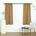 thumbnail image 1 of Efavormart Pack of 2 52"x64" Natural Faux Linen Curtains, Semi Sheer Curtain Panels with Chrome Grommet for Living Room Home Decor Window Privacy Linen Textured Drapes, 1 of 11