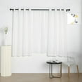 thumbnail image 1 of Efavormart Pack of 2 52"x64" White Faux Linen Curtains, Semi Sheer Curtain Panels with Chrome Grommet for Living Room Home Decor Window Privacy Linen Textured Drapes, 1 of 11