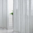 thumbnail image 1 of Efavormart Pack of 2 52"x96" Silver Faux Linen Curtains, Semi Sheer Curtain Panels with Chrome Grommet for Living Room Home Decor Window Privacy Linen Textured Drapes, 1 of 5
