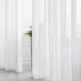 thumbnail image 1 of Efavormart Pack of 2 52"x96" White Faux Linen Curtains, Semi Sheer Curtain Panels with Chrome Grommet for Living Room Home Decor Window Privacy Linen Textured Drapes, 1 of 11