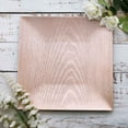 thumbnail image 1 of Efavormart Pack of 6 - 12" Square Wooden Textured Acrylic Charger Plates - Blush - Rose Gold Plate for Wedding, Party, Event, Banquet, Dinner plates Chargers, 1 of 11