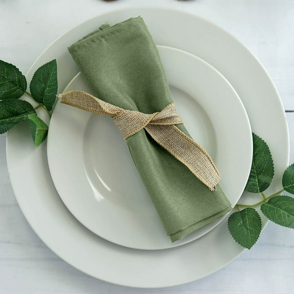 Efavormart Pack of 25 Premium MOSS/WILLOW 20" x 20" Washable Polyester Napkins Great for Wedding Party Restaurant Dinner Parties
