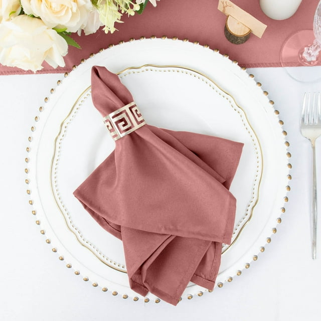 Efavormart Pack of 5 Cinnamon Rose Premium 17" x 17" Washable Polyester ...