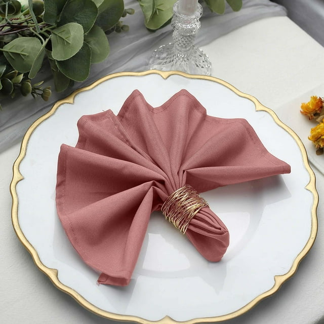 Efavormart Pack of 5 Cinnamon Rose Premium 17" x 17" Washable Polyester ...