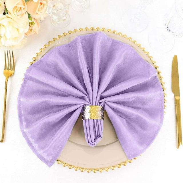 Efavormart Pack of 5 Premium LAVENDER 20" x 20" Washable Polyester ...