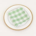 thumbnail image 1 of Efavormart Pack of 5 Sage Green White Buffalo Plaid Cloth Dinner Napkins, Gingham Style 15"x15" for Wedding Party, 1 of 10